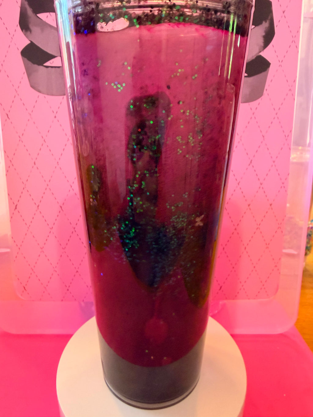 Pink/Black Pebble Tumbler 24 oz.