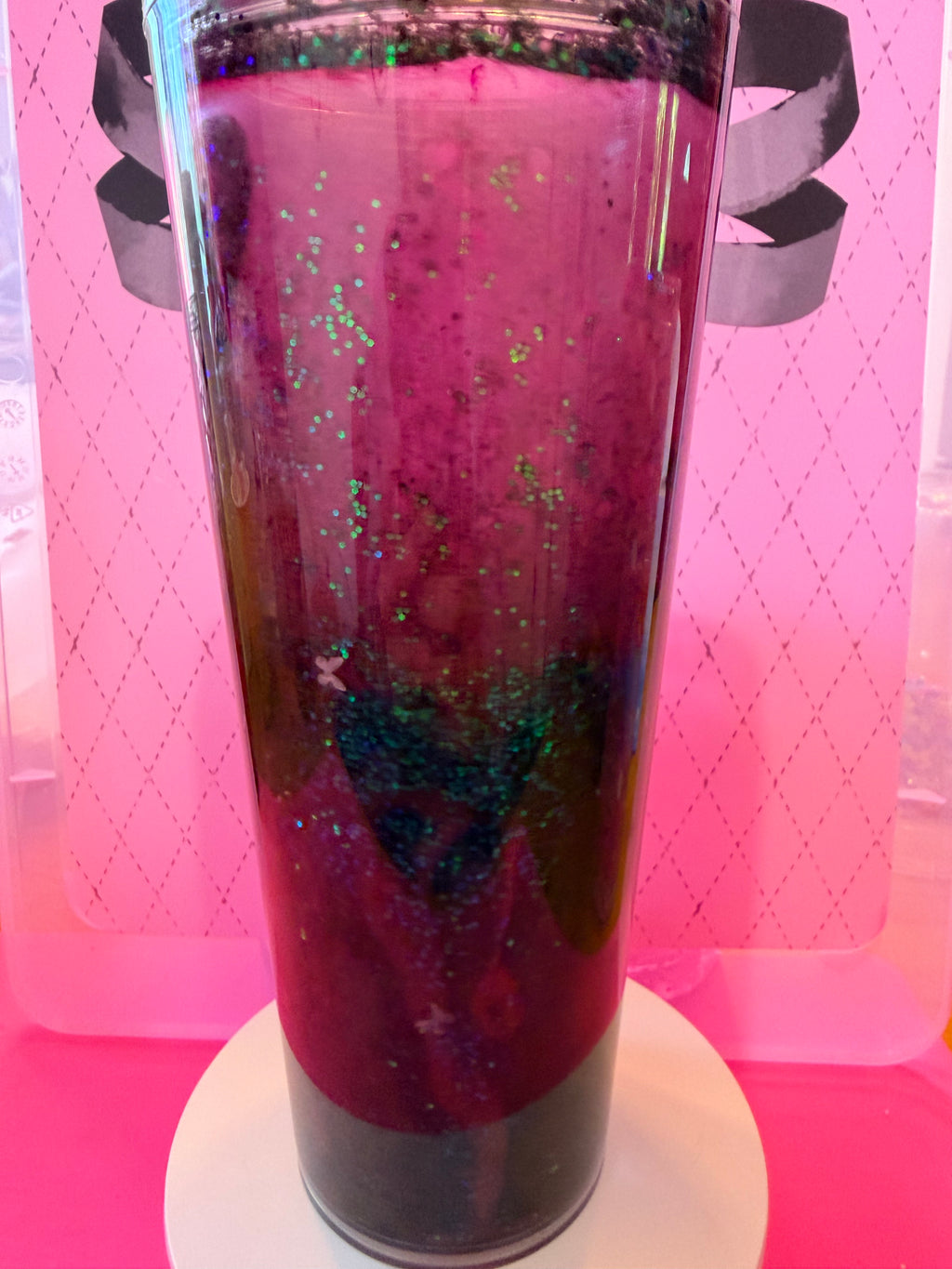 Pink/Black Pebble Tumbler 24 oz.