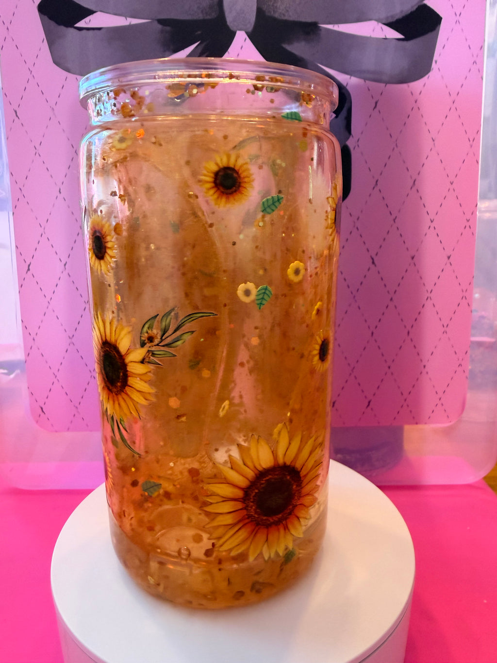 Sunflower/Cow Lava Tumbler 16 oz.