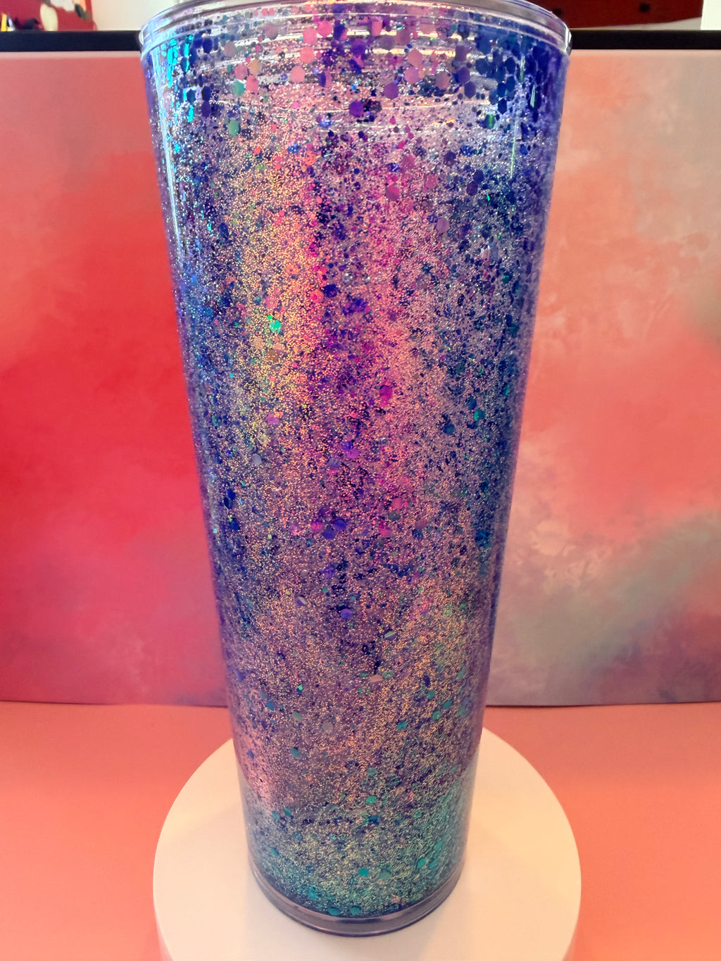 Premade Blue Glitter Tumbler 24 oz.