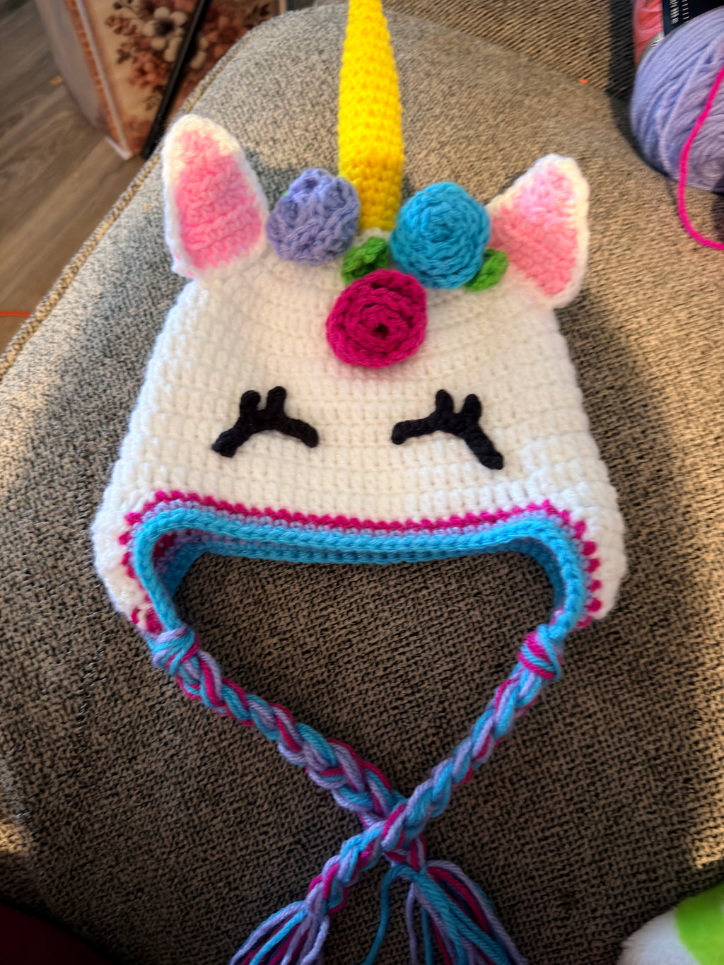 Crochet Unicorn Beanie
