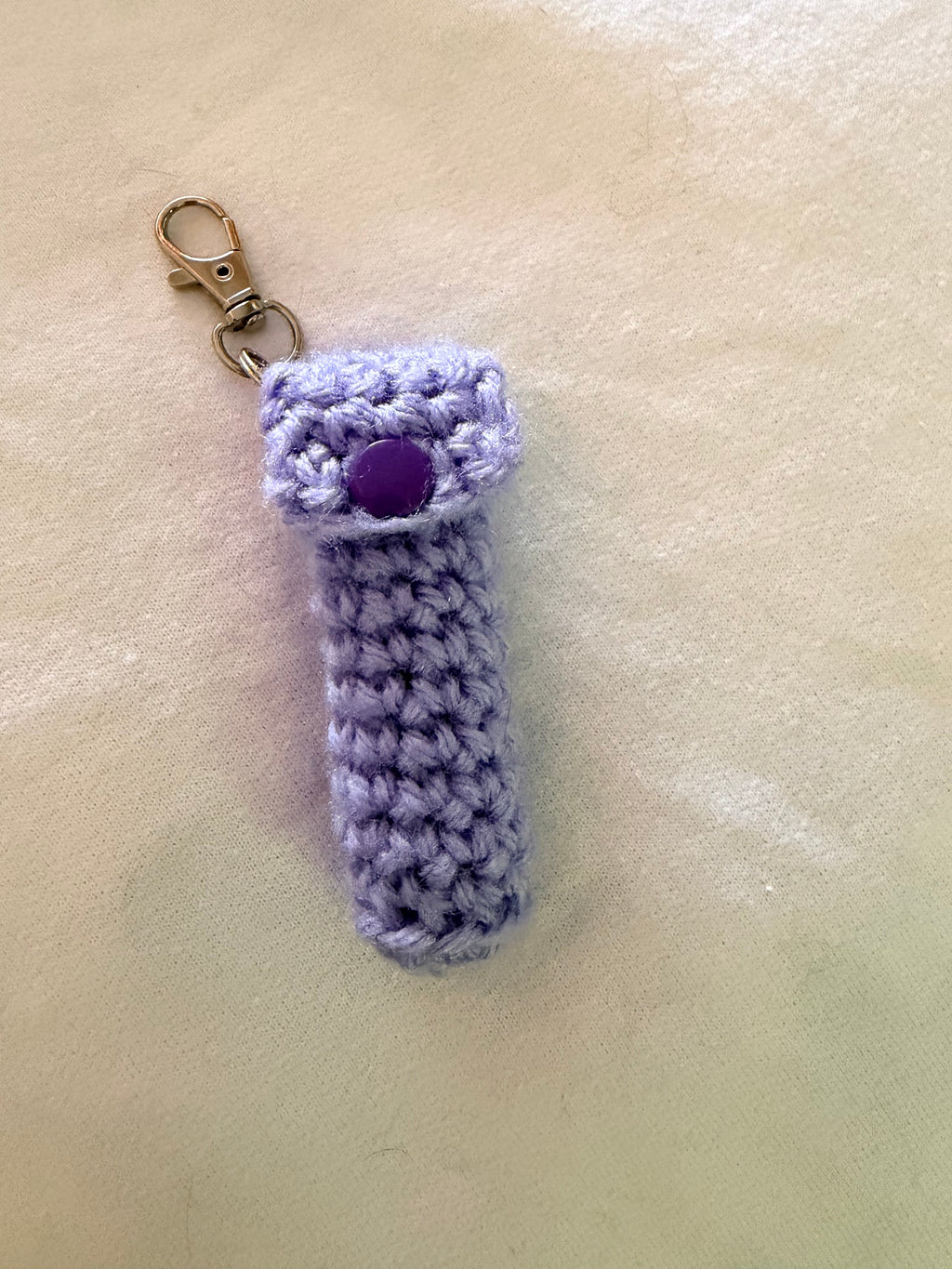 Crochet Chapstick Holder Keychain
