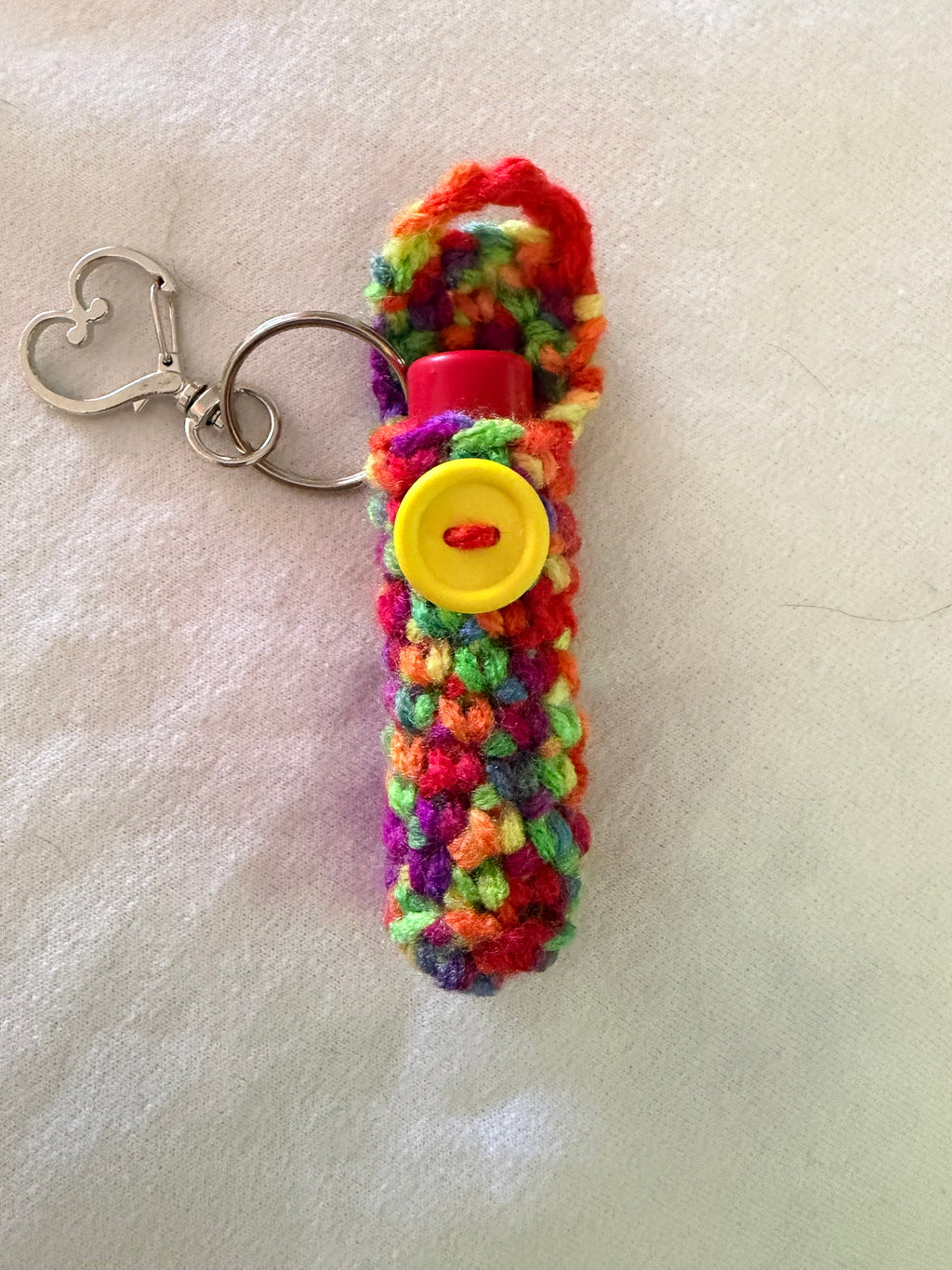 Crochet Chapstick Holder Keychain