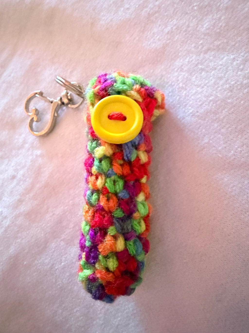 Crochet Chapstick Holder Keychain