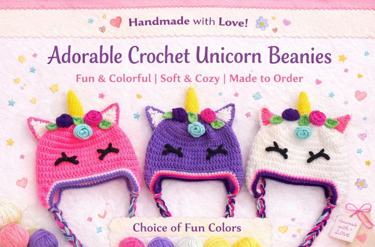Crochet Unicorn Beanie