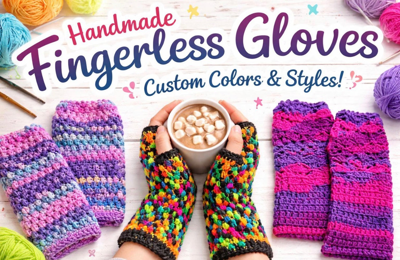 Chunky Crochet Fingerless Gloves